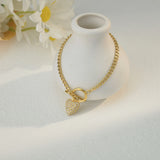 Cuban Chain Heart Infinity Bracelet