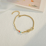 Cuban Chain Heart Infinity Bracelet
