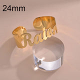 Personalized Name Bracelet Stainless Steel Adjustable Bangle Gift