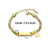 Personalized Baby Bracelet Engraved Stainless Steel Chain Bracelet