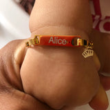 Personalized Baby Bracelet Engraved Stainless Steel Chain Bracelet