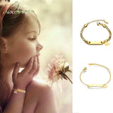 Personalized Baby Bracelet Engraved Stainless Steel Chain Bracelet