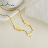 Engraved NamePlate Stainless Steel Pendant Choker Necklace for Women