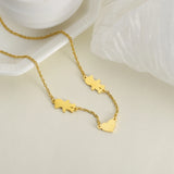 Engraved NamePlate Stainless Steel Pendant Choker Necklace for Women