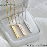 Personalized Engrave Name Words Pendant Necklace Chain - Box Necklaces for Women