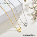 Personalized Engrave Name Date Necklace Heart Necklaces Stainless Steel