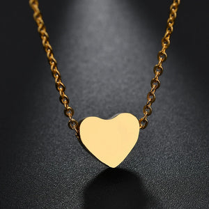 Personalized Engrave Name Date Necklace Heart Necklaces Stainless Steel