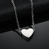 Personalized Engrave Name Date Necklace Heart Necklaces Stainless Steel