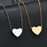 Personalized Engrave Name Date Necklace Heart Necklaces Stainless Steel