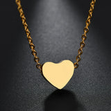 Personalized Engrave Name Date Necklace Heart Necklaces Stainless Steel