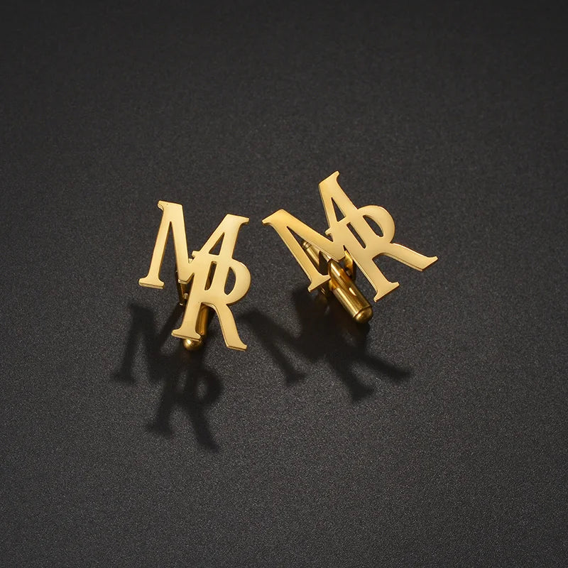 Nextvance Monogram Letter Cufflinks Name Logo Mens Wedding