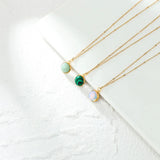 Green Brown Stone Necklace Fine Pendant Necklaces For Women