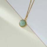 Green Brown Stone Necklace Fine Pendant Necklaces For Women