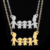 Stainless Steel Family Necklace Father Mother Daughter Necklaces