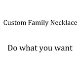 Stainless Steel Family Necklace Father Mother Daughter Necklaces
