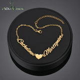 Nextvance Stainless Steel Name Bracelet Heart Personalized Pendant Bracelets