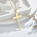 Nextvance Stainless Steel Name Cross Necklace Personalized Pendant