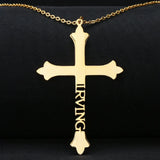 Nextvance Stainless Steel Name Cross Necklace Personalized Pendant