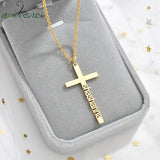 Nextvance Stainless Steel Name Cross Necklace Personalized Pendant