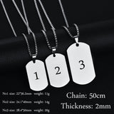 Customized Stainless Steel Necklace - Photo Name Engrave Neck