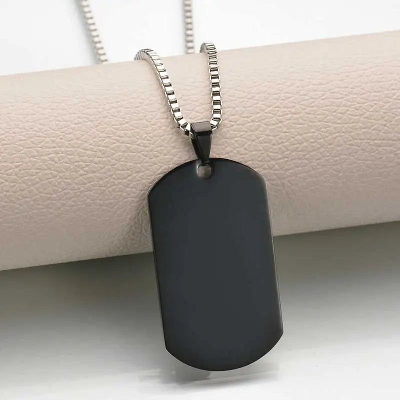 Customized Stainless Steel Necklace - Photo Name Engrave Neck