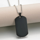 Customized Stainless Steel Necklace - Photo Name Engrave Neck
