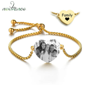 Stainless Steel Name Pendant Bracelet with Engraved Heart ID Tag