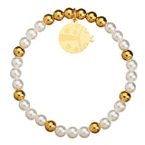 Stainless Steel Ladybug Wrap Bracelet Simulated Bead Insect Bracelet for Kids