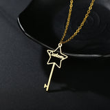 Custom Name Necklace Key Heart Pendant Star Nameplate