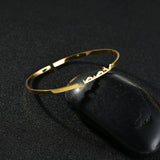Arabic Name Bracelet Personalized Cuff Bangles Stainless Steel