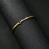 Arabic Name Bracelet Personalized Cuff Bangles Stainless Steel