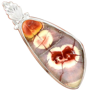 Mexican Bird Eye Pendant 925 Sterling Silver 47.2mm