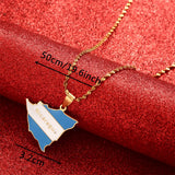 Nicaragua Map Flag Pendant Necklaces for Women