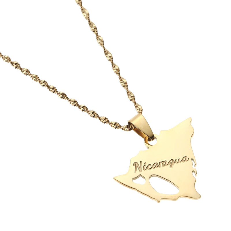 Nicaragua Map Pendant & Necklaces for Women Charm