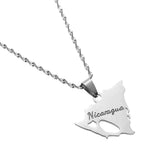 Nicaragua Map Pendant & Necklaces for Women Charm