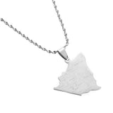 Nicaragua Map With Cities Pendant Necklaces Silver Jewelry
