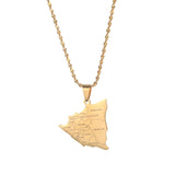 Nicaragua Map With Cities Pendant Necklaces Silver Jewelry