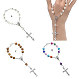 Cross Rosary Beads Bracelet Catholic Pendant Religious Jewelry