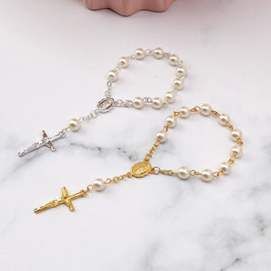 Cross Rosary Beads Bracelet Catholic Pendant Religious Jewelry