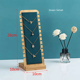 Bamboo Jewelry Display Stand Necklaces Holder Easel Showcase Props