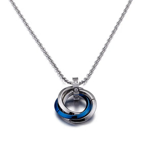 Stainless Steel Rings Pendant Necklace Jewelry For Women
