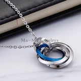Stainless Steel Rings Pendant Necklace Jewelry For Women