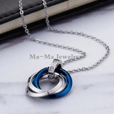 Stainless Steel Rings Pendant Necklace Jewelry For Women