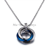 Stainless Steel Rings Pendant Necklace Jewelry For Women
