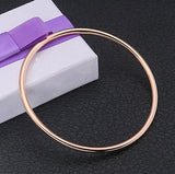 Letter O Bangle Bracelet Round Silver Cuff Women's Jewelry Gift