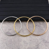 Letter O Bangle Bracelet Round Silver Cuff Women's Jewelry Gift