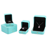 Classic Double Ring Box Pendant Necklace Display with Logo