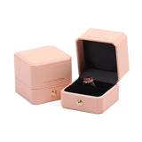 Classic Double Ring Box Pendant Necklace Display with Logo