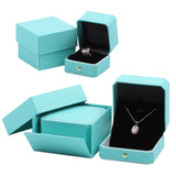 Classic Double Ring Box Pendant Necklace Display with Logo