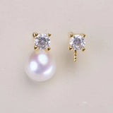 Pearl Earrings Mountings Studs Settings Jewelry Accessories